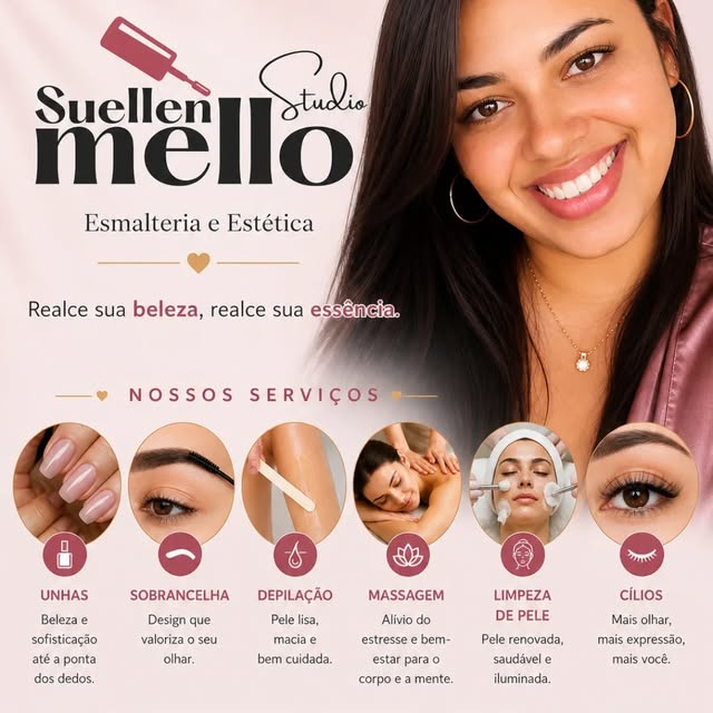Trabalho de unhas do Studio Suellen Mello